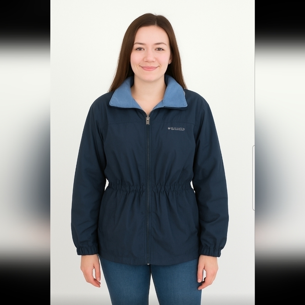Columbia Womens Blue Warm Fleece Lined Winter Coat L